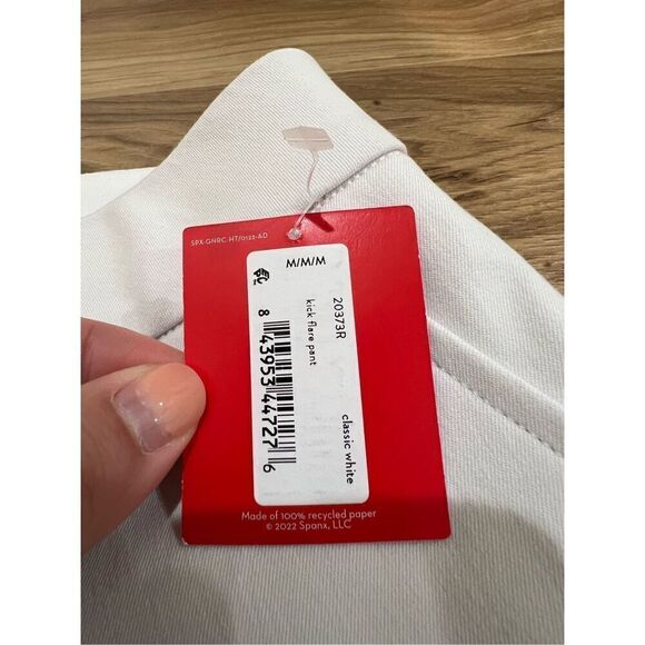 SPANX NWT On-the-Go Ankle Straight Pant White Ultimate Opacity Technology Sz M - Picture 14 of 14